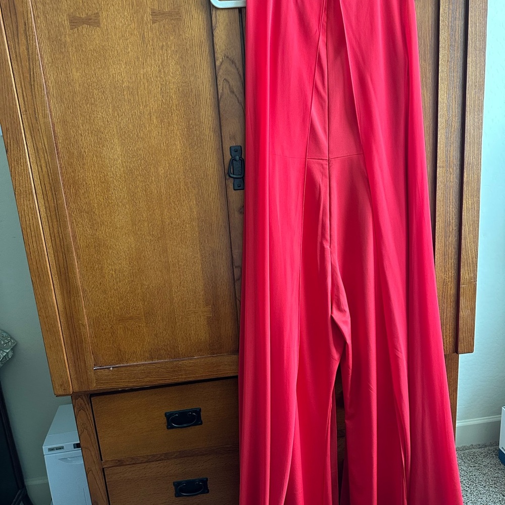 Lavish Alice Vibrant Red Wide Leg Jumpsuit